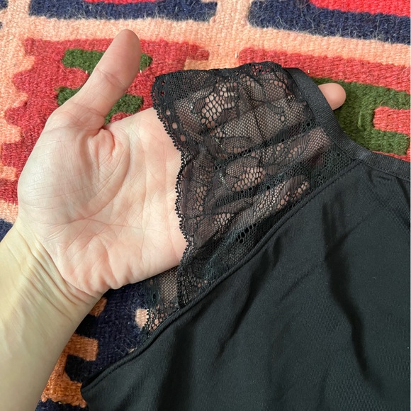 Mirella lace cap sleeve low v-back black ballet leotard Medium - Picture 3 of 6